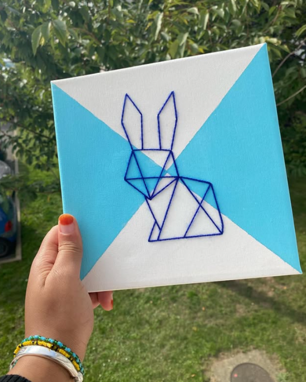 Toile Origami Animaux - 20x20 cm – Image 2