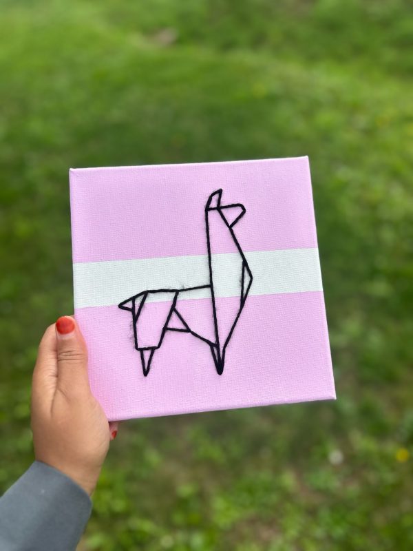 Toile Origami Animaux - 20x20 cm – Image 5