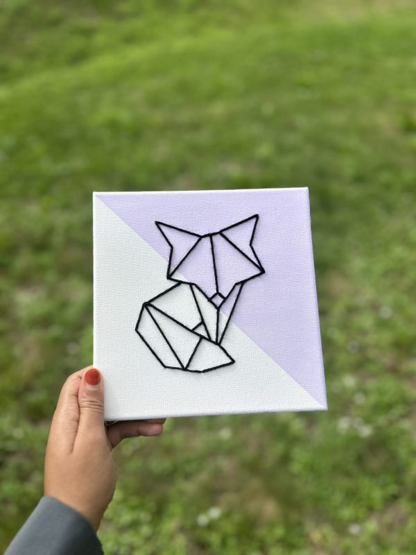 Toile Origami Animaux - 20x20 cm – Image 3