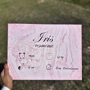 Toile Naissance 30x40 cm